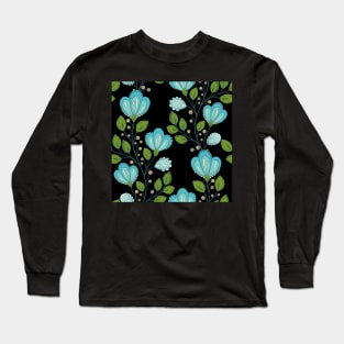 Spring Pattern with Vintage Floral Motifs Long Sleeve T-Shirt